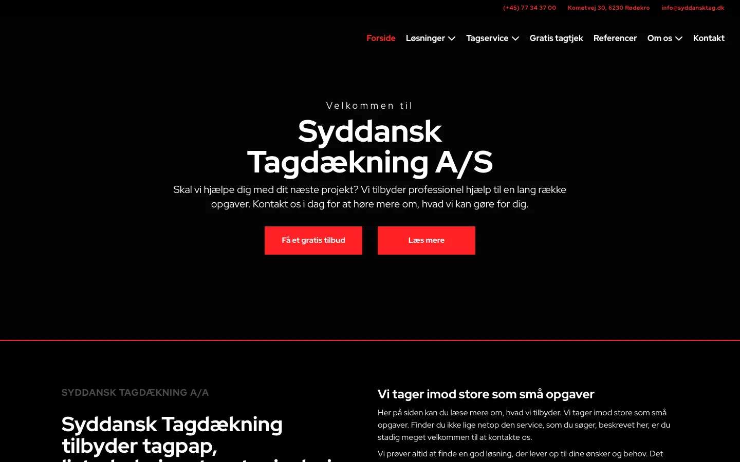 Syddansk Tagdækning A/S - Tagarbejde