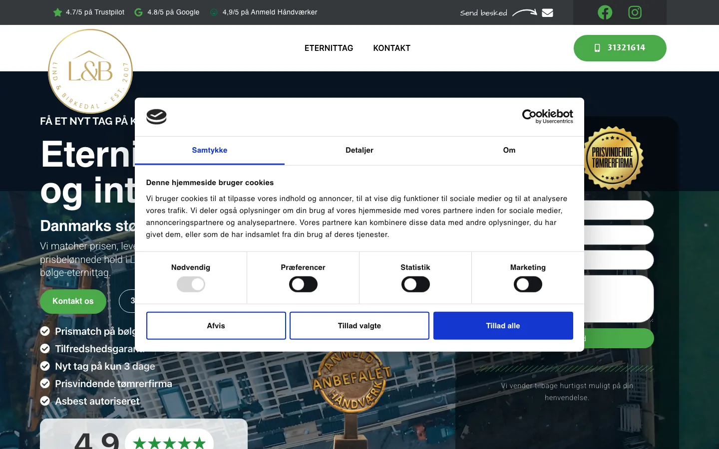 LIND & BIRKEDAL ApS - Tagarbejde