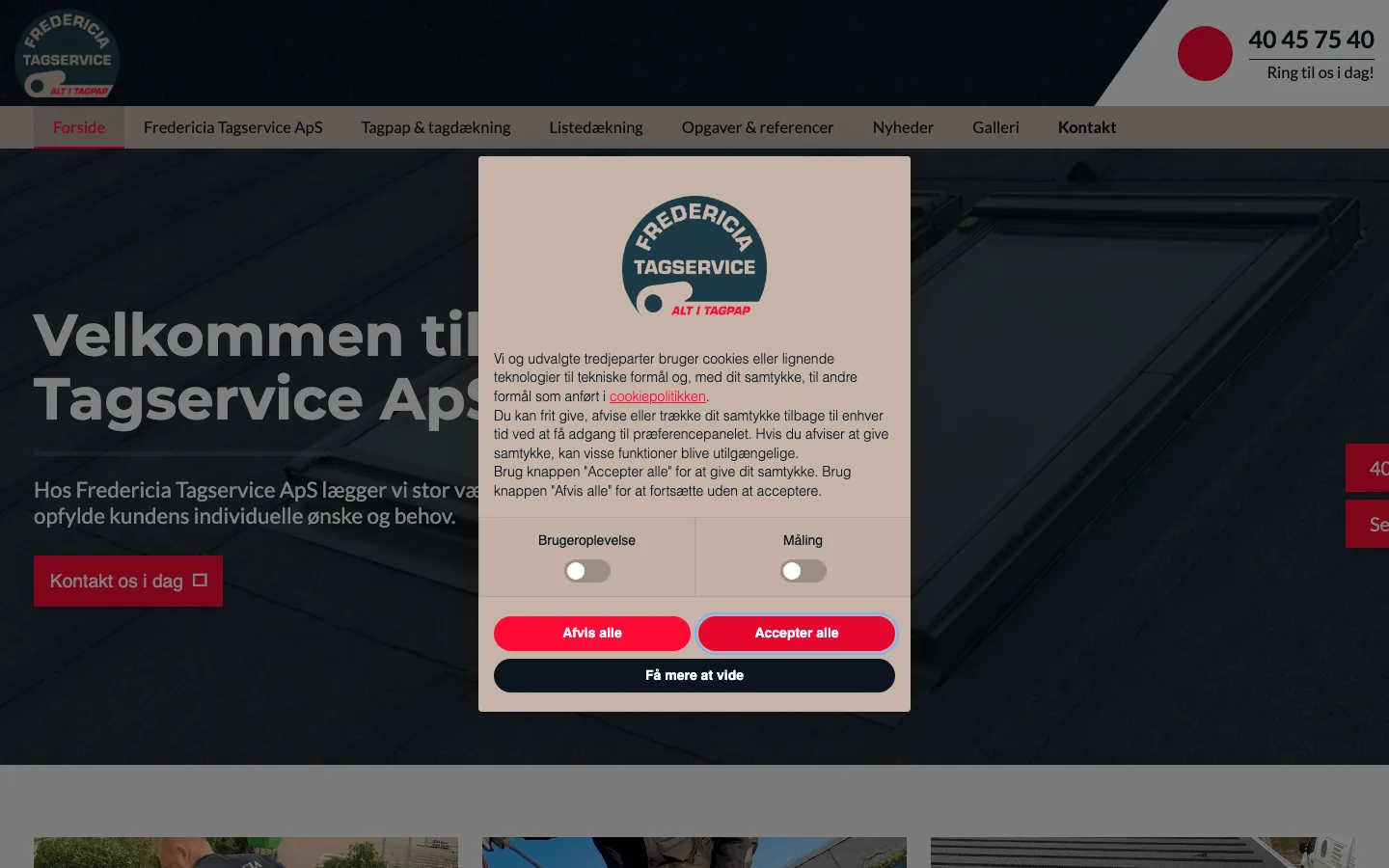 Fredericia Tagservice ApS - Tagarbejde