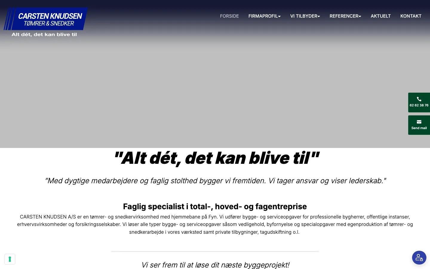 ApS KBIL 38 NR. 2067 - Tagarbejde