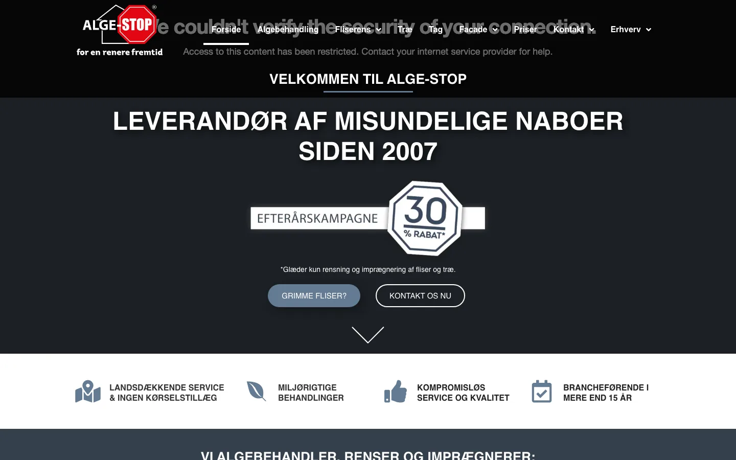 Alge-Stop ApS - Tagarbejde