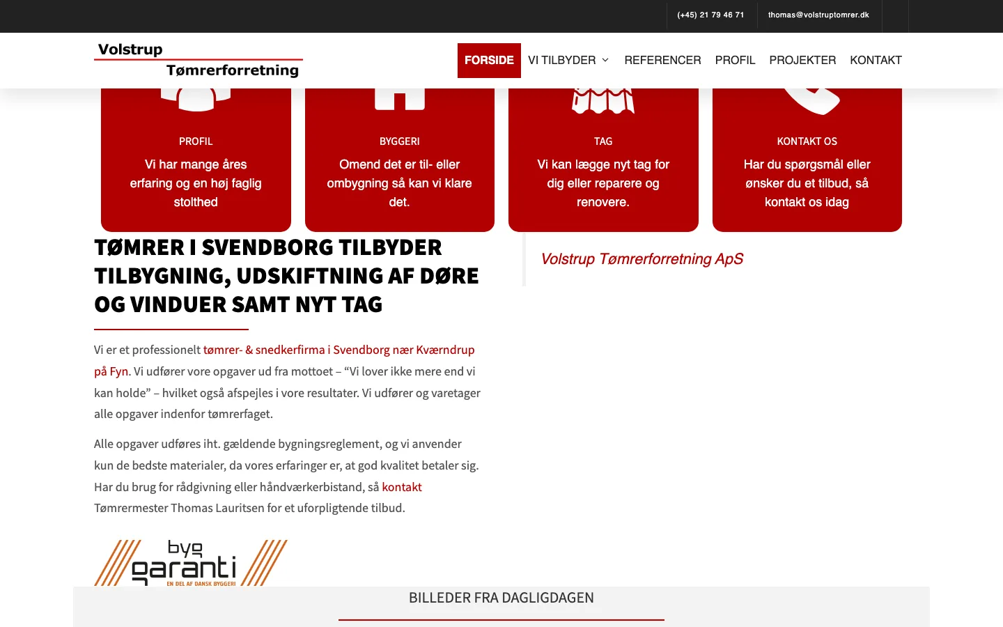 Volstrup Tømrerforretning ApS - Tagarbejde