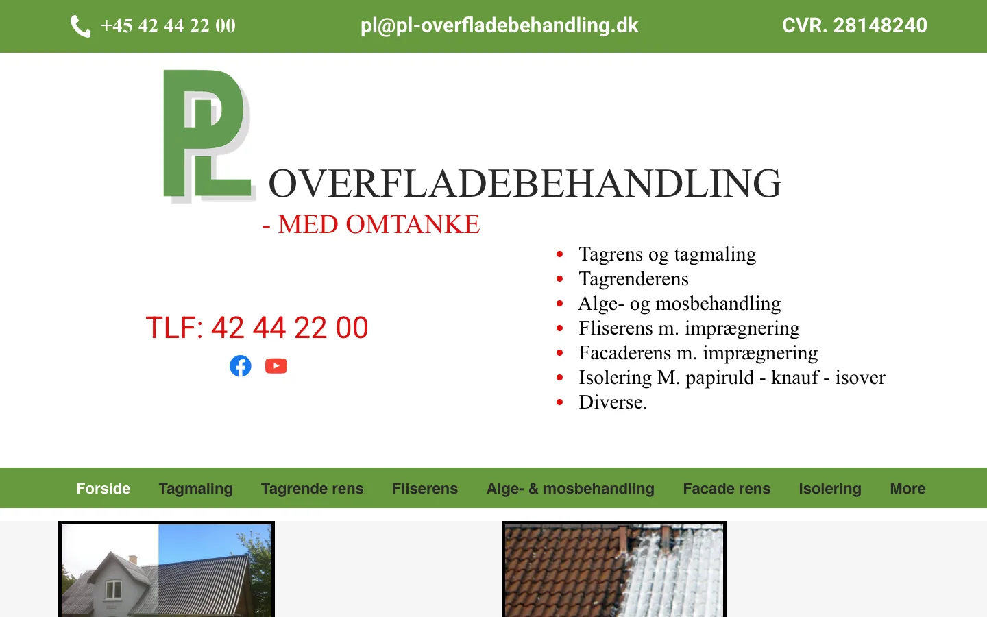 PL Overfladebehandling ApS - Tagarbejde