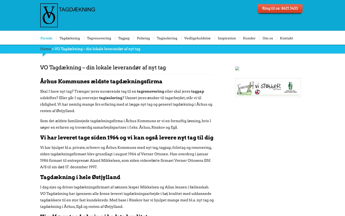 Verner Ottosens Eftf. A/S - Tagarbejde